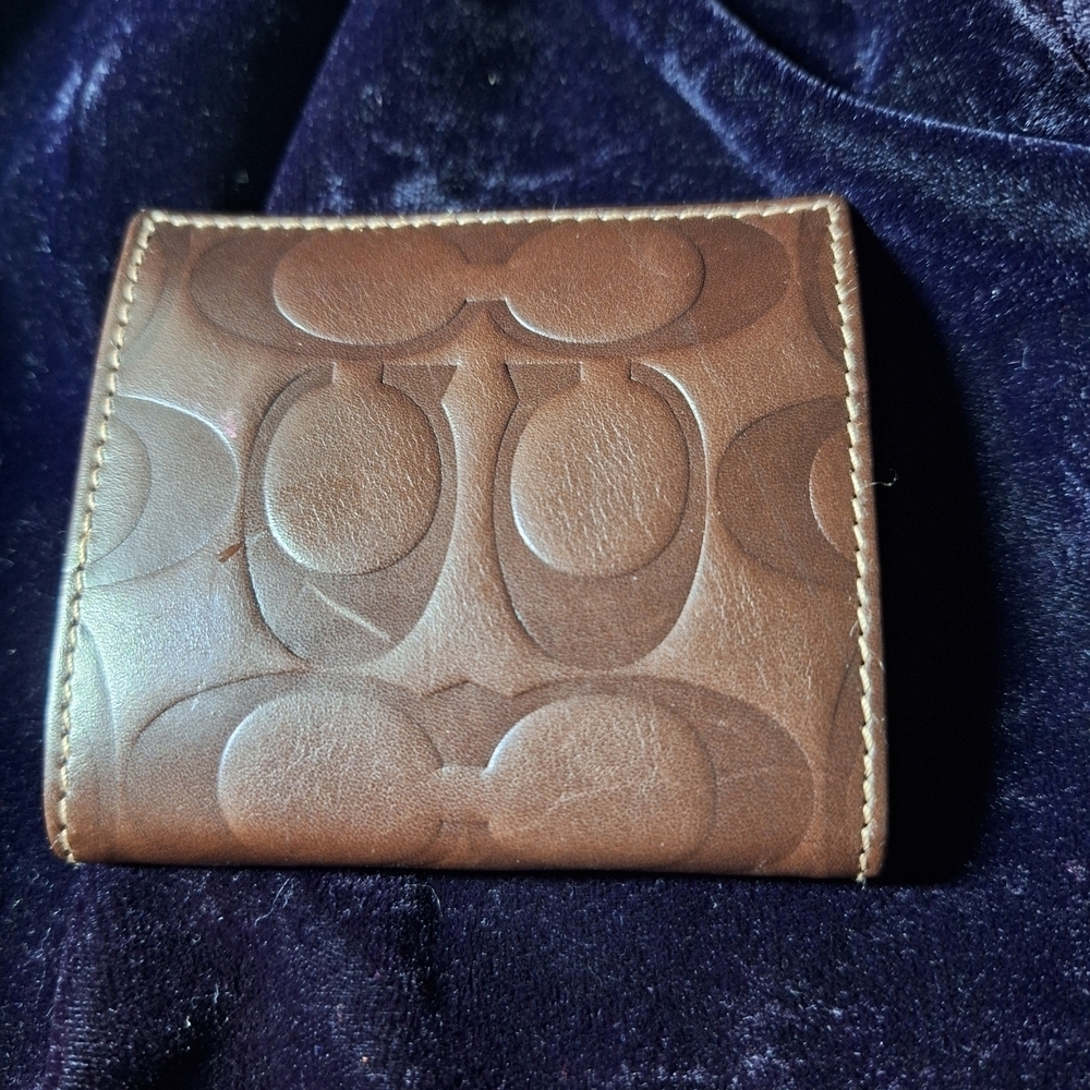 Coach Brown Leather Oragami Wallet - Picture 10 of 15
